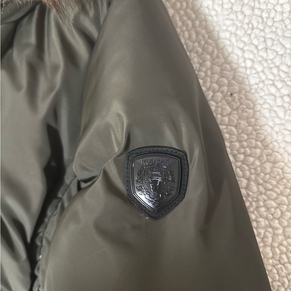 RUDSAK Khaki Puffer Jacket with Fur Hood - Picture 7 of 7